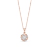 Thumbnail Image 1 of 0.15 CT. T.W. Multi-Diamond Swirl Frame Pendant in 10K Rose Gold