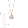 Thumbnail Image 3 of 0.15 CT. T.W. Multi-Diamond Swirl Frame Pendant in 10K Rose Gold