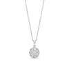 Thumbnail Image 1 of 0.15 CT. T.W. Multi-Diamond Swirl Frame Pendant in 10K White Gold