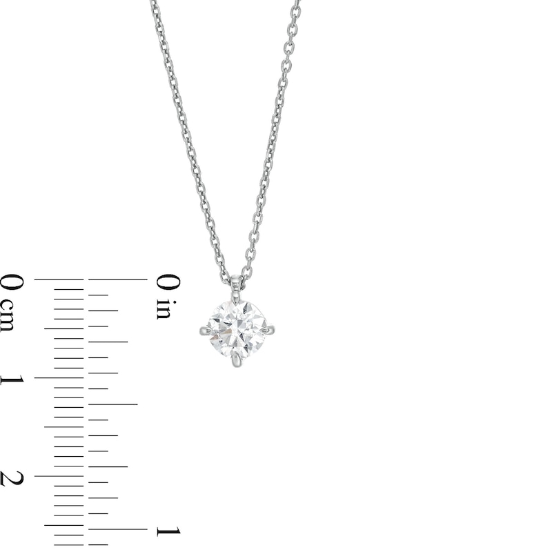 Main Image 4 of 1.00 CT. Certified Lab-Grown Diamond Solitaire Pendant in 14K White Gold (F/SI2) - 19"