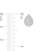 Thumbnail Image 3 of 0.15 CT. T.W. Pear-Shaped Multi-Diamond Frame Stud Earrings in Sterling Silver