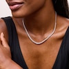 Thumbnail Image 2 of 5.00 CT. T.W. Certified Lab-Grown Diamond Graduated Line Necklace in Sterling Silver (F/SI2)