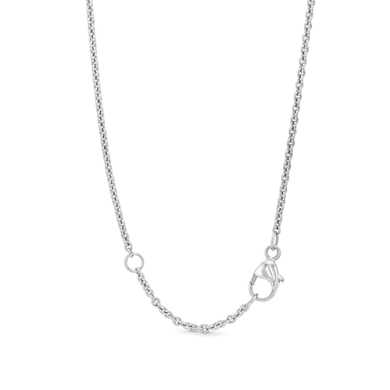 Main Image 3 of 3.00 CT. T.W. Certified Lab-Grown Diamond Graduated Line Necklace in Sterling Silver (F/SI2)