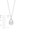Thumbnail Image 3 of Unstoppable Love™ 0.05 CT. T.W. Diamond Double Teardrop Pendant in Sterling Silver