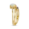 Thumbnail Image 2 of Le Vian® Good Karma Oval Neopolitan Opal™ and 0.11 CT. T.W. Diamond Coil Ring in 14K Honey Gold™