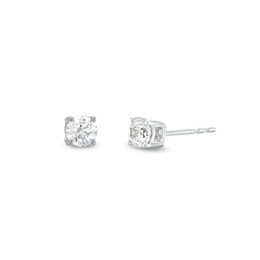 0.50 CT. T.W. Certified Lab-Grown Diamond Solitaire Stud Earrings in Sterling Silver (F/SI2)