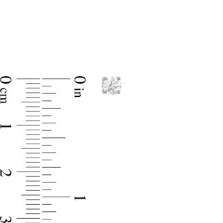 0.50 CT. T.W. Certified Lab-Created Diamond Solitaire Stud Earrings in Sterling Silver (F/SI2)