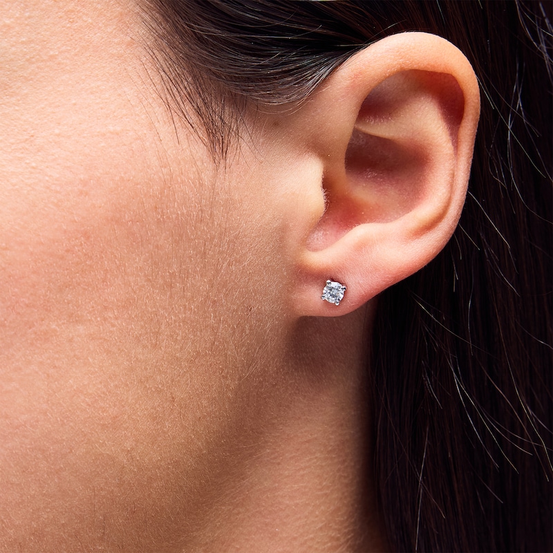 Main Image 3 of 0.50 CT. T.W. Certified Lab-Grown Diamond Solitaire Pendant and Stud Earrings Set in Sterling Silver (F/SI2) - 19"
