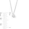 Thumbnail Image 5 of 0.50 CT. T.W. Certified Lab-Grown Diamond Solitaire Pendant and Stud Earrings Set in Sterling Silver (F/SI2) - 19"