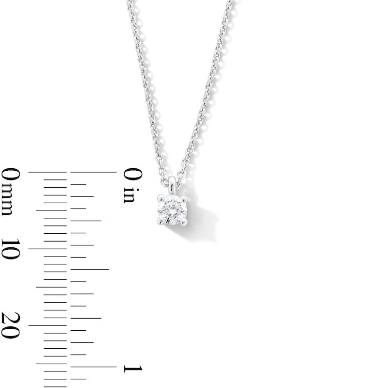 Main Image 5 of 0.50 CT. T.W. Certified Lab-Grown Diamond Solitaire Pendant and Stud Earrings Set in Sterling Silver (F/SI2) - 19"