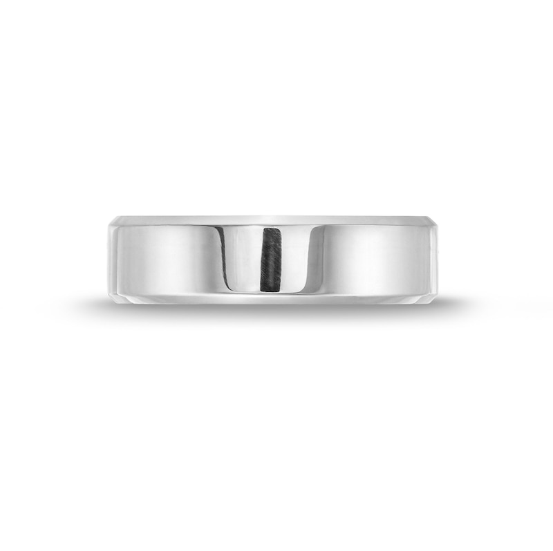 Main Image 4 of Men's 6.0mm Engravable Wedding Band in Platinum (1 Line)