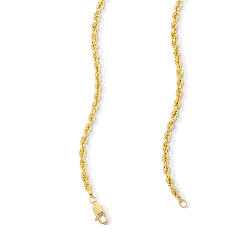 Main Image 2 of 3.0mm Glitter Rope Chain Necklace in Hollow 10K Gold - 24”