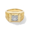Thumbnail Image 1 of 0.33 CT. T.W. Canadian Certified Diamond Frame Square-Top Ring in 14K Gold (I/I2)