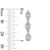 Thumbnail Image 3 of 0.50 CT. T.W. Pear-Shaped Multi-Diamond Linear Drop Earrings in Sterling Silver