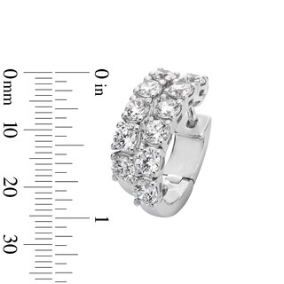 4.20 CT. T.W. Certified Lab-Created Diamond Split Hoop Earrings in 10K White Gold (F/VS2)