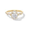 Thumbnail Image 2 of 1.50 CT. T.W. Oval Certified Lab-Grown Diamond Frame Collar Engagement Ring in 14K Gold (F/VS2)