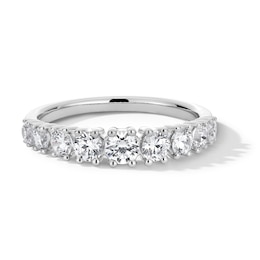 1.00 CT. T.W. Certified Lab-Grown Diamond Graduated Nine Stone Anniversary Band in 14K White Gold (F/VS2)