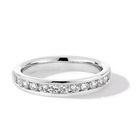 050 CT Tw Certified LabGrown Diamond ChannelSet Anniversary Band