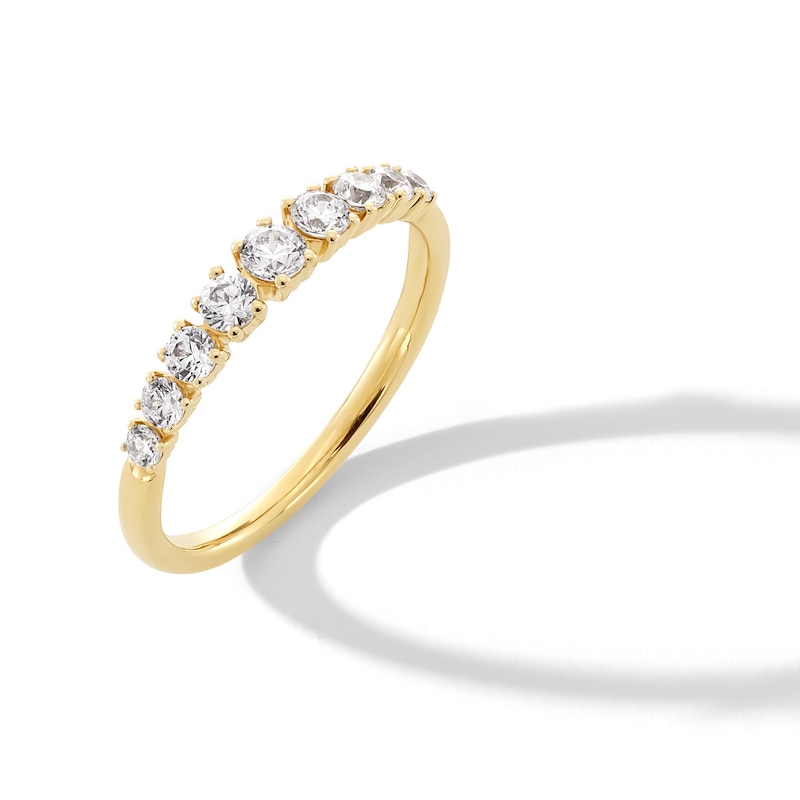 Main Image 3 of 0.50 CT. T.W. Certified Lab-Grown Diamond Graduated Nine Stone Anniversary Band in 14K Gold (F/VS2)