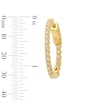 Thumbnail Image 3 of 0.50 CT. T.W. Certified Lab-Grown Diamond Inside-Out Hoop Earrings in Sterling Silver with 10K Gold Plate (I/SI2)
