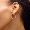 Thumbnail Image 2 of 1.00 CT. T.W. Certified Lab-Grown Diamond Inside-Out Hoop Earrings in Sterling Silver with 10K Gold Plate (I/SI2)
