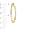 Thumbnail Image 3 of 1.00 CT. T.W. Certified Lab-Grown Diamond Inside-Out Hoop Earrings in Sterling Silver with 10K Gold Plate (I/SI2)