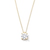 Thumbnail Image 1 of 1.00 CT. Certified Lab-Grown Diamond Solitaire Pendant in Sterling Silver with 10K Gold Plate (I/SI2)