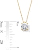 Thumbnail Image 3 of 1.00 CT. Certified Lab-Grown Diamond Solitaire Pendant in Sterling Silver with 10K Gold Plate (I/SI2)