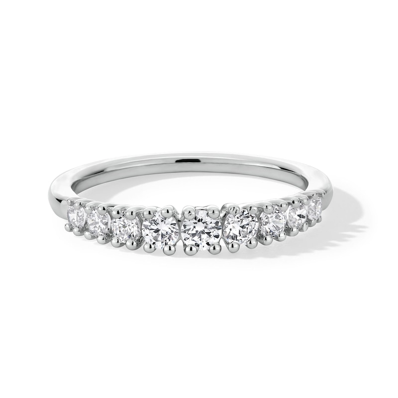 Main Image 1 of 0.50 CT. T.W. Certified Lab-Grown Diamond Graduated Nine Stone Anniversary Band in 14K White Gold (F/VS2)