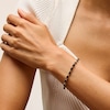 Thumbnail Image 2 of EFFY™ Collection Emerald-Cut Onyx and Black Diamond Accent Tiger Line Bracelet in 14K Gold - 7.5"