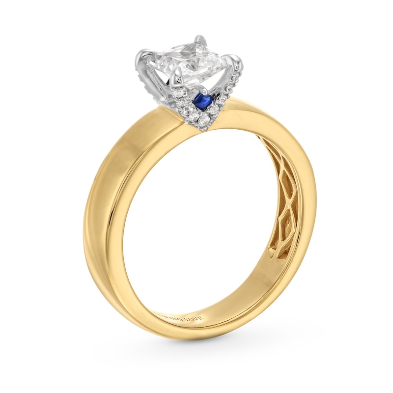 Main Image 3 of Vera Wang Love Collection 0.95 CT. T.W. Princess-Cut Diamond Solitaire Engagement Ring in 14K Gold