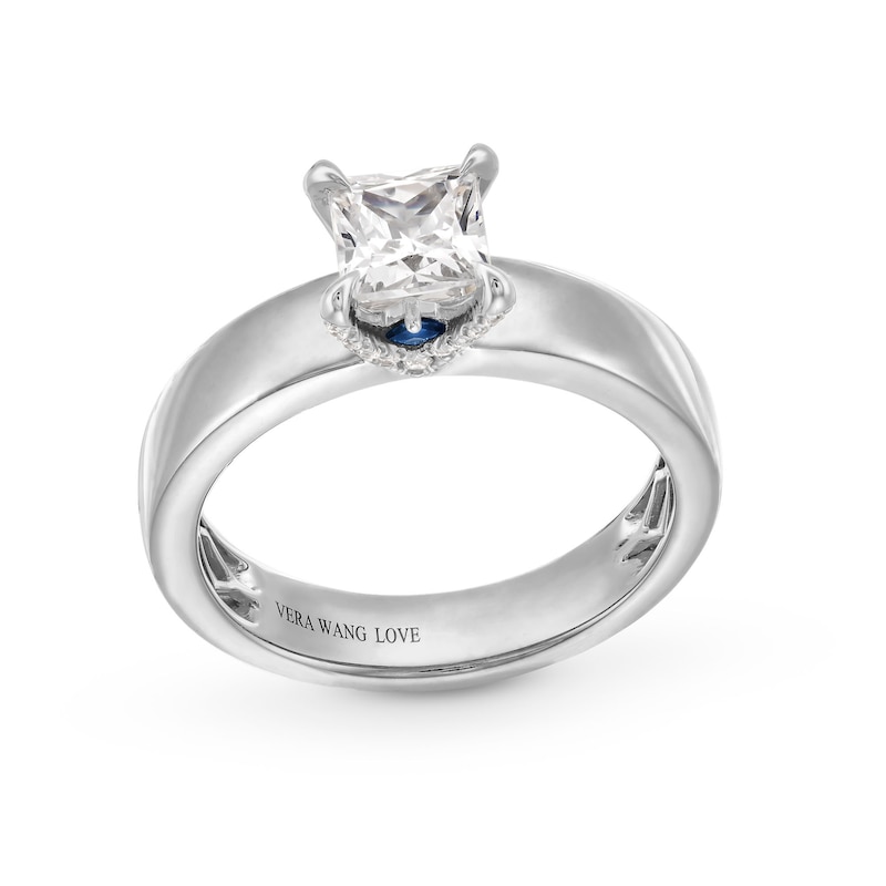 Main Image 1 of Vera Wang Love Collection 0.95 CT. T.W. Princess-Cut Diamond Solitaire Engagement Ring in 14K White Gold