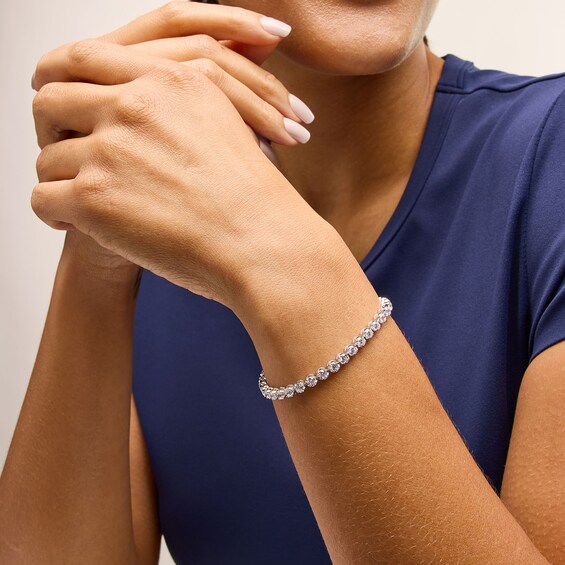5.00 CT. T.W. Certified Lab-Created Diamond Tennis Bracelet in Sterling Silver (F/SI2)