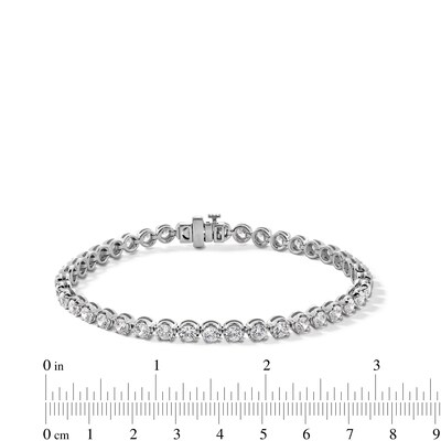 5.00 CT. T.W. Certified Lab-Created Diamond Tennis Bracelet in Sterling Silver (F/SI2)