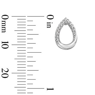 0.10 CT. T.W. Diamond Open Teardrop Stud Earrings in Sterling Silver