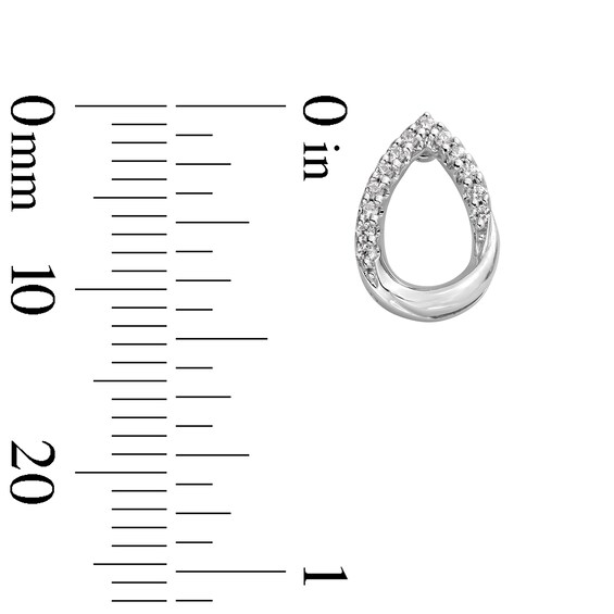 0.10 CT. T.W. Diamond Open Teardrop Stud Earrings in Sterling Silver