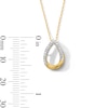 0.05 CT. T.W. Diamond Twist Teardrop Pendant in Sterling Silver with 10K Gold Plate