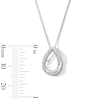 0.05 CT. T.W. Diamond Open Teardrop Pendant in Sterling Silver