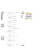 Thumbnail Image 3 of 1.00 CT. T.W. Certified Lab-Grown Diamond Solitaire Stud Earrings in Sterling Silver with 10K Gold Plate (I/SI2)