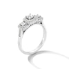 Thumbnail Image 3 of 0.50 CT. T.W. Princess-Cut Diamond Cushion Frame Past Present Future® Engagement Ring in 10K White Gold