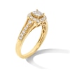 Thumbnail Image 3 of 0.50 CT. T.W. Quad Princess-Cut Diamond Cushion-Shaped Frame Engagement Ring in 10K Gold