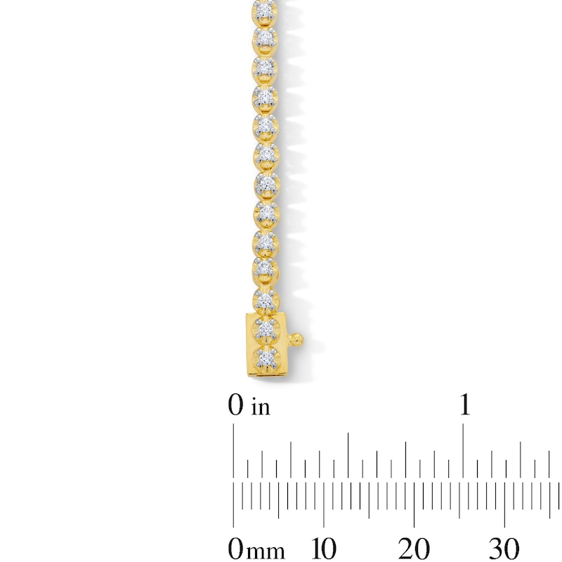 Main Image 3 of 1.00 CT. T.W. Certified Lab-Grown Diamond Tennis Bracelet in Sterling Silver with 10K Gold Plate (I/SI2)
