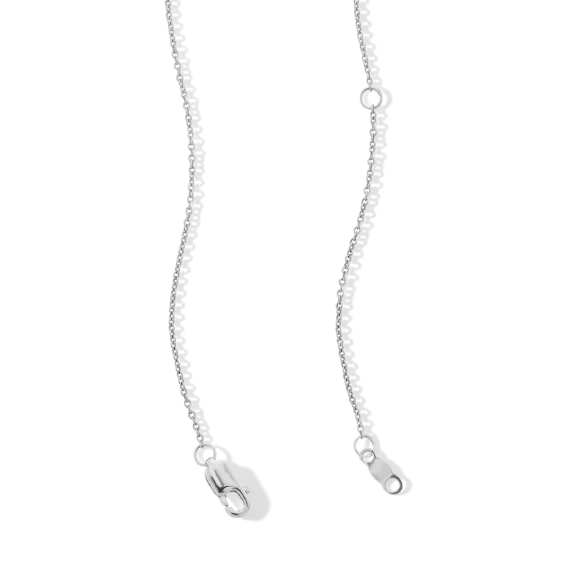 Main Image 3 of 0.60 CT. T.W. Marquise-Cut Certified Lab-Grown Diamond Station Necklace in 10K White Gold (F/SI2) - 20”