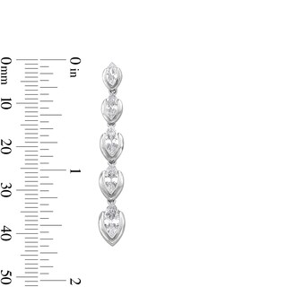 3.00 CT. T.W. Journey Marquise-Cut Certified Lab-Created Diamond Linear Drop Earrings in 10K White Gold (F/VS2)