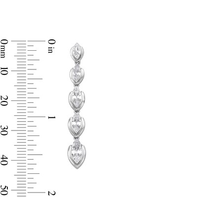 3.00 CT. T.W. Journey Marquise-Cut Certified Lab-Created Diamond Linear Drop Earrings in 10K White Gold (F/VS2)