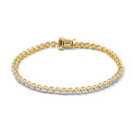 2.00 CT. T.W. Certified Lab-Grown Diamond Tennis Bracelet in Sterling Silver with 10K Gold Plate (I/SI2)