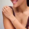 Thumbnail Image 2 of 2.00 CT. T.W. Certified Lab-Grown Diamond Tennis Bracelet in Sterling Silver with 10K Gold Plate (I/SI2)