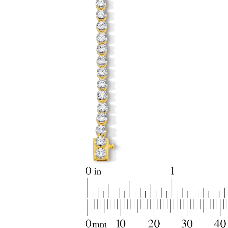 Main Image 3 of 2.00 CT. T.W. Certified Lab-Grown Diamond Tennis Bracelet in Sterling Silver with 10K Gold Plate (I/SI2)