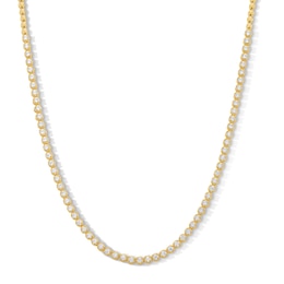 2.00 CT. T.W. Certified Lab-Grown Diamond Line Necklace in Sterling Silver with 10K Gold Plate (I/SI2)
