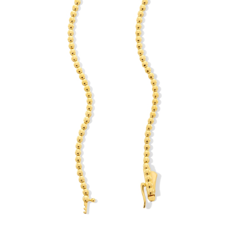 Main Image 3 of 1.00 CT. T.W. Certified Lab-Grown Diamond Line Necklace in Sterling Silver with 10K Gold Plate (I/SI2)